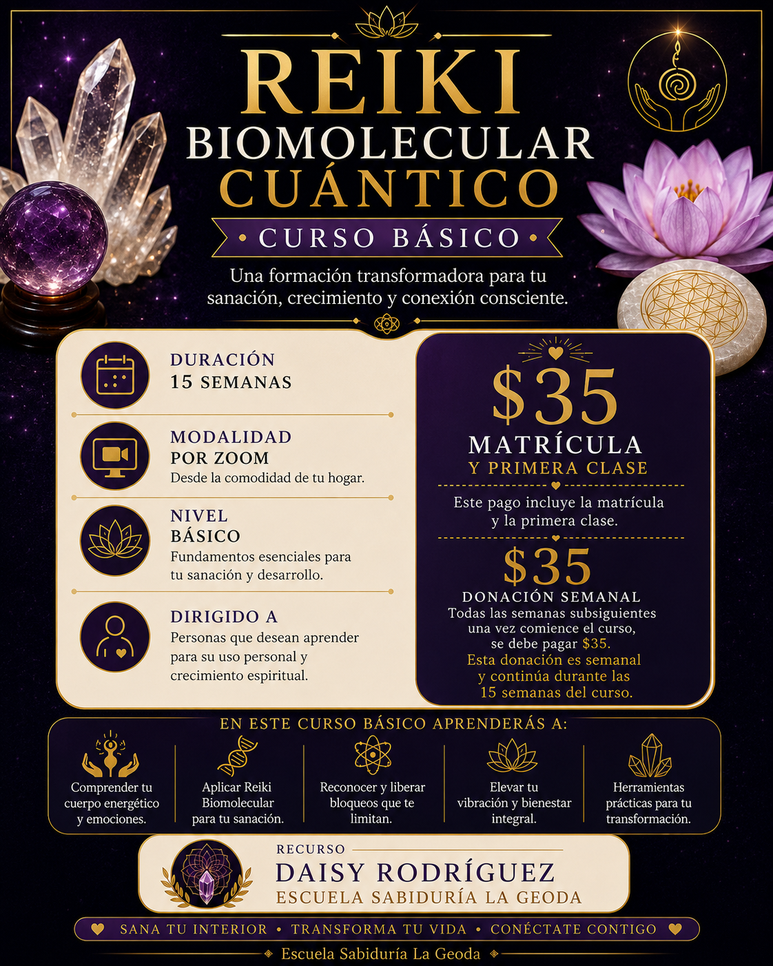 Reiki Biomolecular Cuántico – Curso Básico