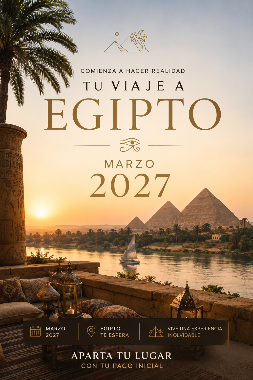 Viaje Egipto: Marzo 2027 | Abonos Iniciales